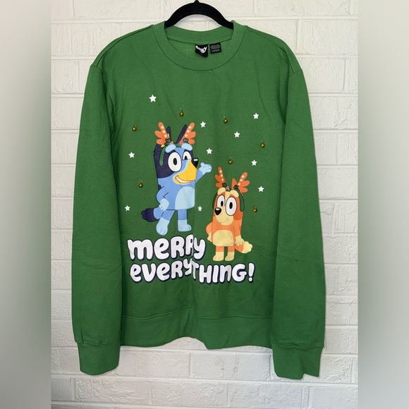Bluey Sweaters - BRAND NEW BLUEY CHRISTMAS unisex sweater sz L PTP 24” ✨